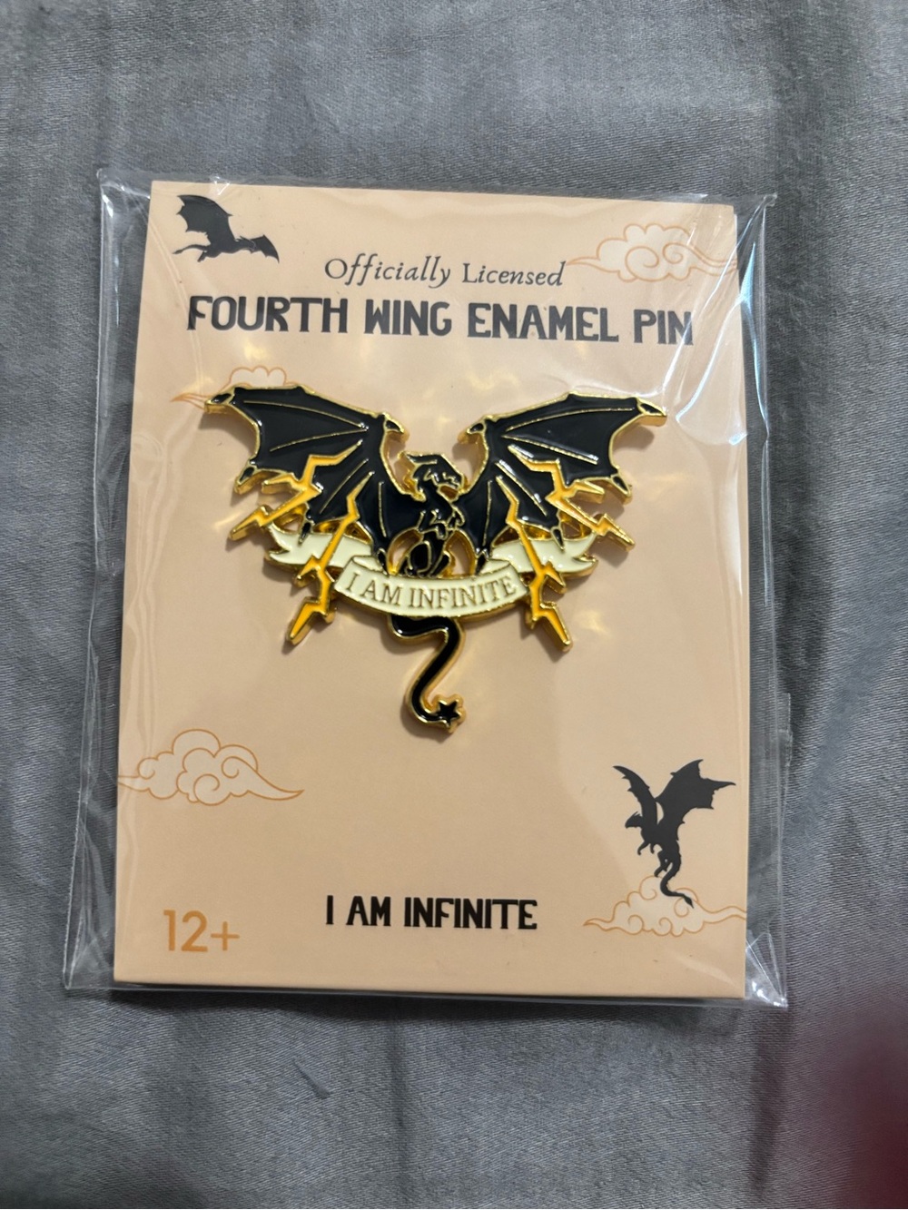 Fourth Wing Enamel Pin - 'I Am Infinite' Dragon